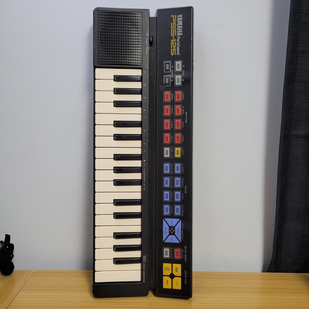 Vintage Yamaha Portasound PSS-125 1980s Music Synth Keyboard Bend Synthesizer
